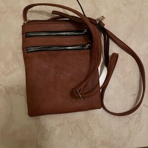 Brown Leather Crossbody Bag